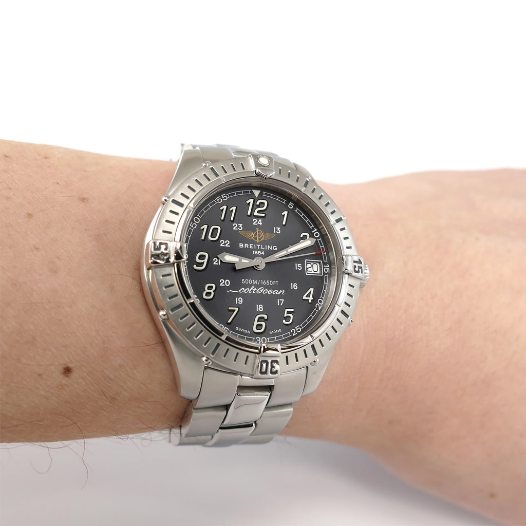 Breitling Colt Ocean A64350 Grey on the wrist