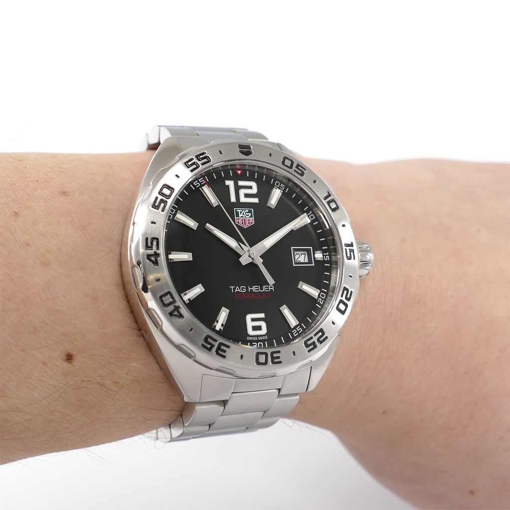TAG Heuer Formula 1 WAZ1112 Black Dial on the wrist