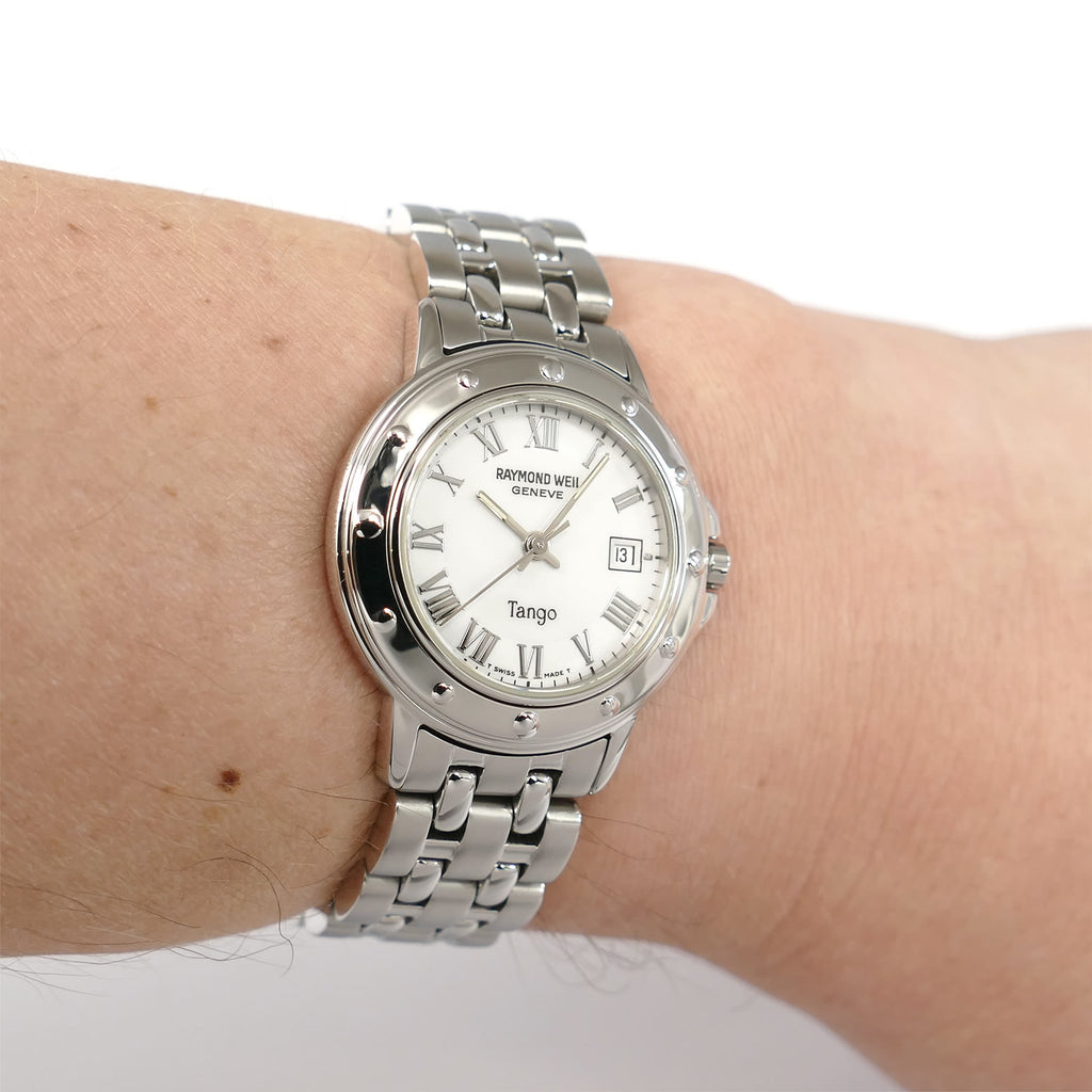 Raymond Weil Tango 5360 White Dial on the wrist