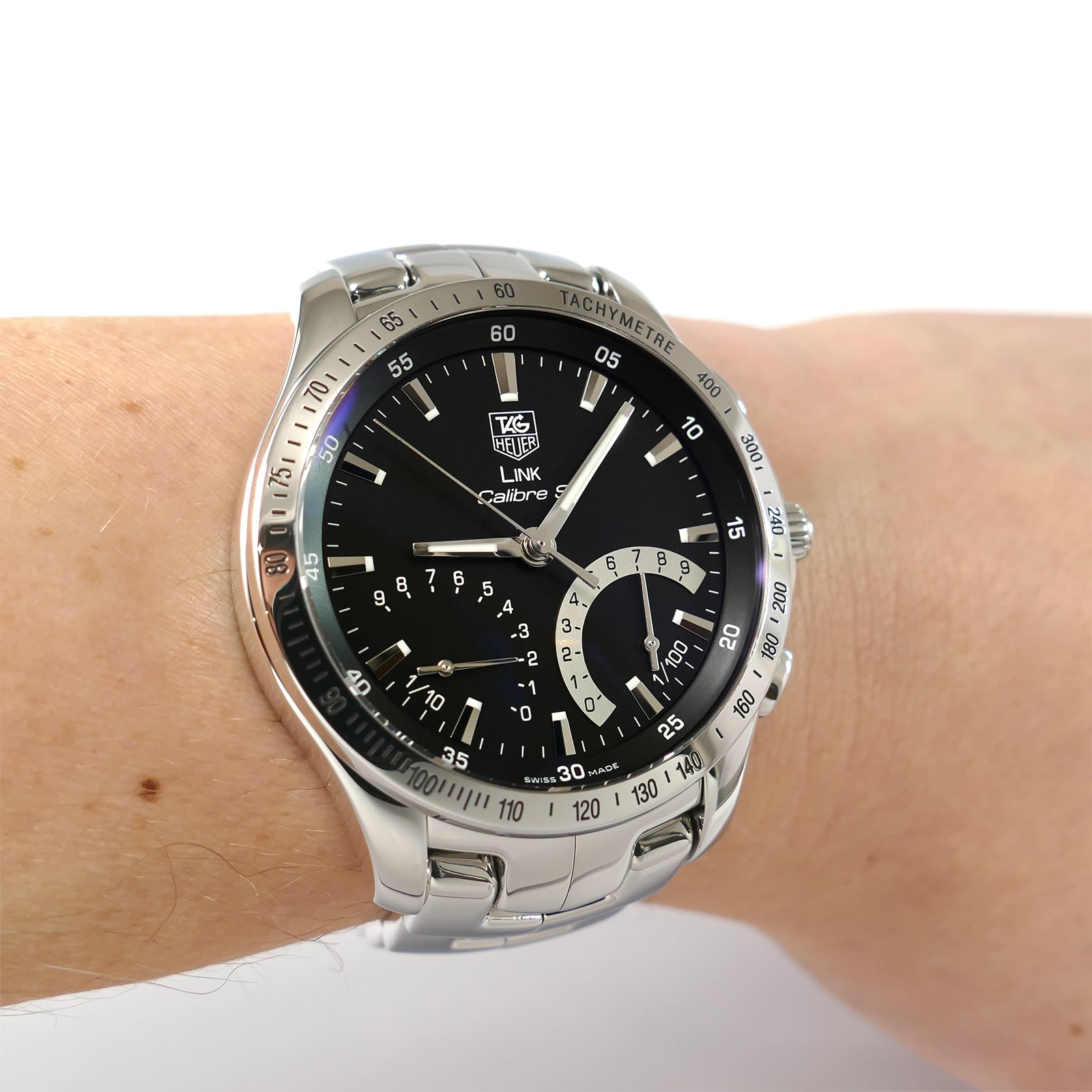 TAG Heuer Link Calibre S CJF7112 Black dial on the wrist