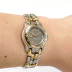 TAG Heuer SEL WG1420-0 Grey Dial 18k Gold Plated on the wrist