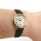 Raymond Weil Vintage 5331 White Chequered Dial 18k Gold Plated on the wrist