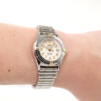 Breitling Callistino B52345 White Arabic Dial watch on the wrist