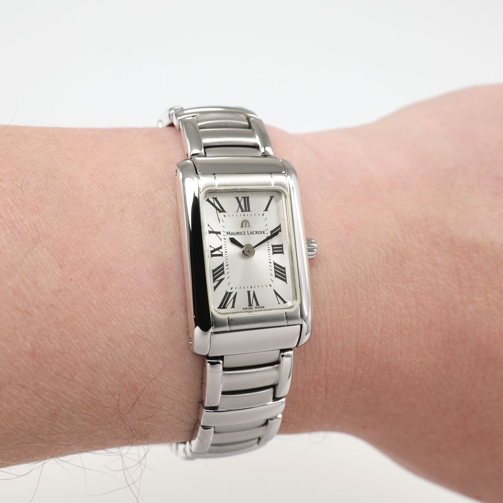 Maurice Lacroix Miros MI2021 Silver dial on the wrist