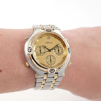 Gucci 9400 Chronograph Champagne Dial on the wrist