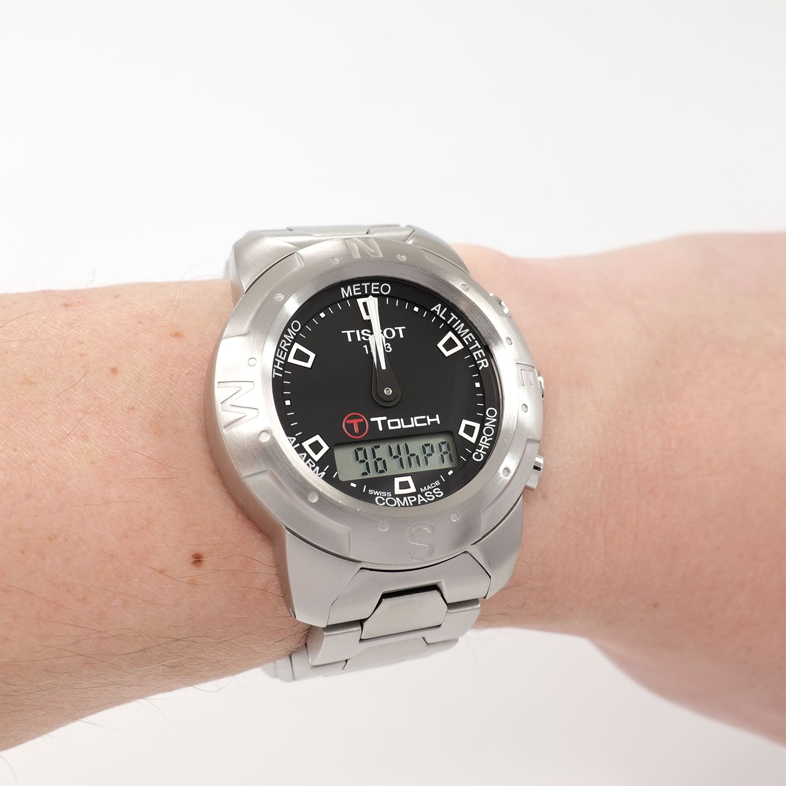 Tissot T-Touch Z251/351-1 Black Dial Touch Screen watch on the wrist