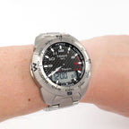 Tissot T-Touch Expert T013420A Carbon Fibre dial on the wrist