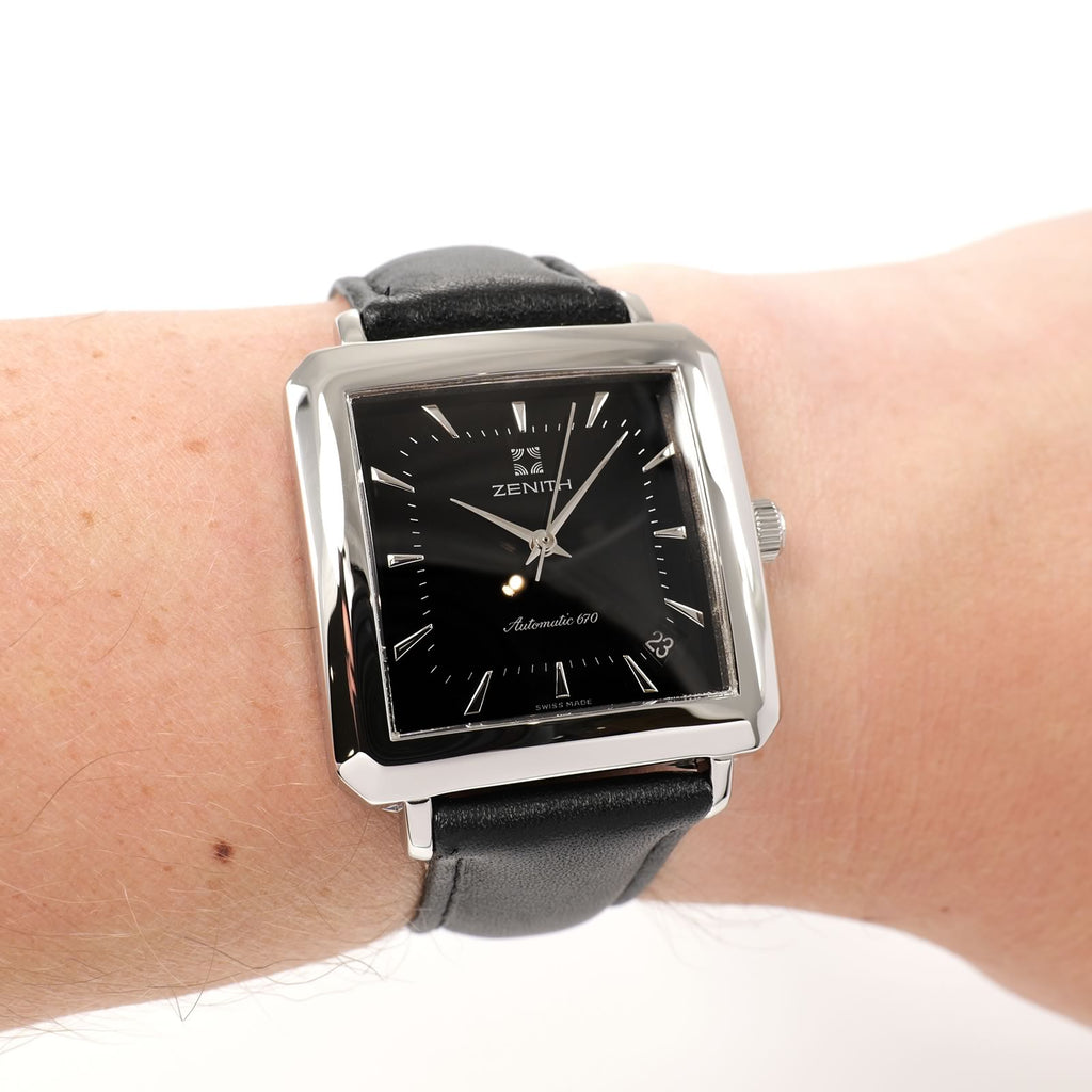 Zenith Elite 670 Automatic Black Dial on the wrist