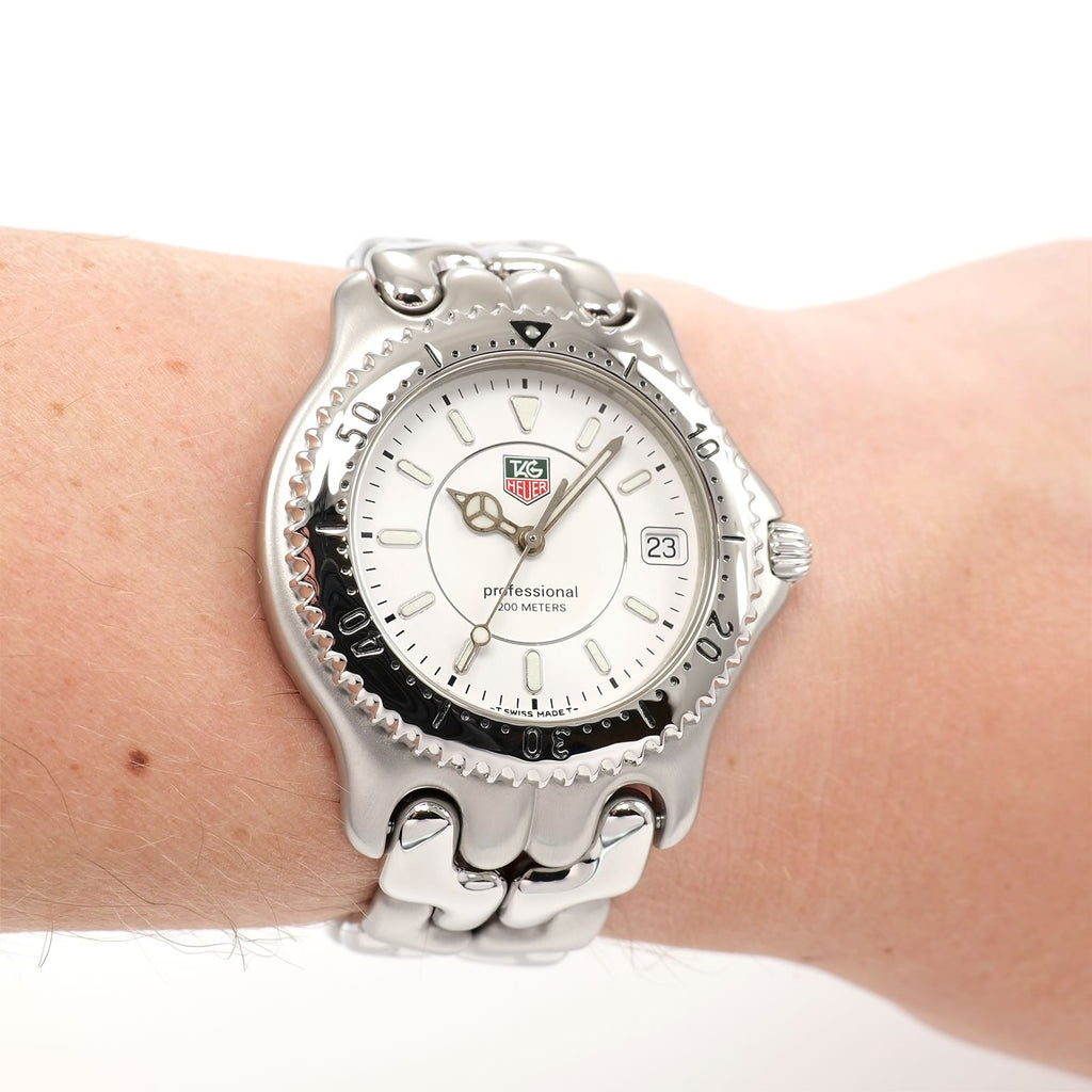 TAG Heuer SEL WG1112-K0 White Dial on the wrist