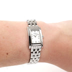 Longines DolceVita L5.158.4 White Rectangular Dial on the wrist