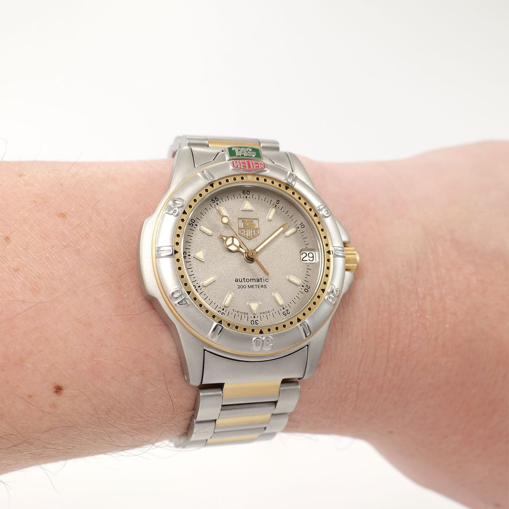 TAG Heuer 4000 695.713KA Grey Dial Two Tone on the wrist