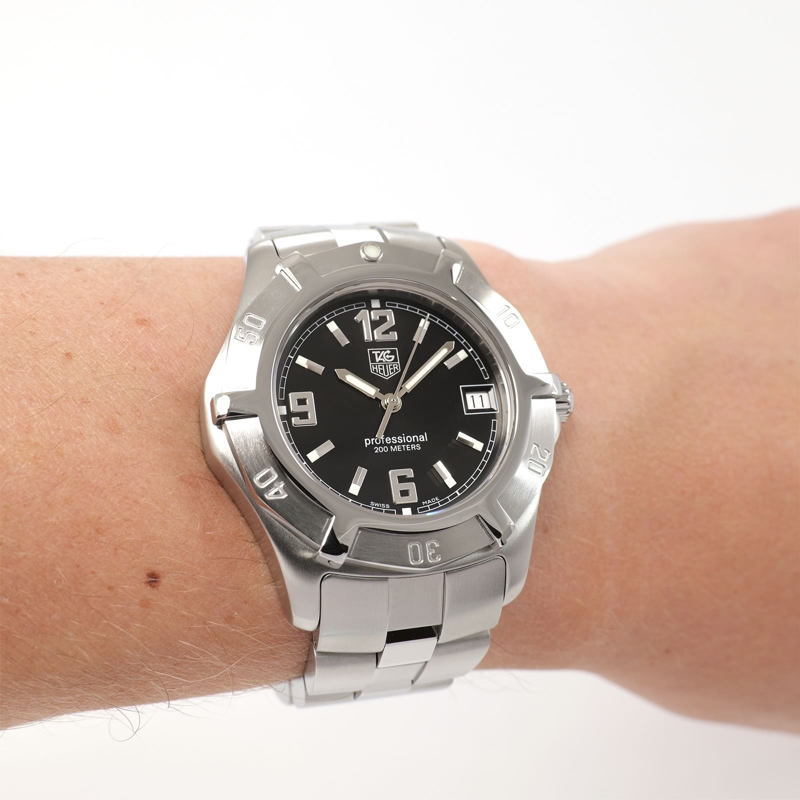 TAG Heuer 2000 Exclusive WN1110-0 Black Dial on the wrist