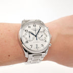 Longines Master Collection L2.629.4 Silver Chronograph on the wrist