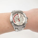 TAG Heuer Link Chronograph CT1118 Silver Oracle Racing on the wrist