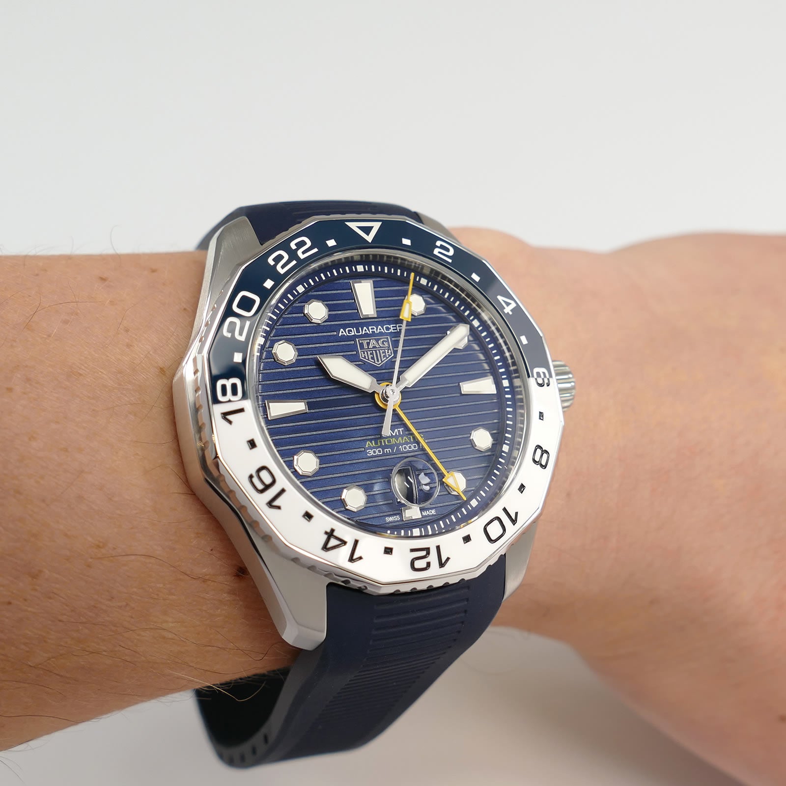 TAG Heuer Aquaracer GMT WBP2010 on the wrist