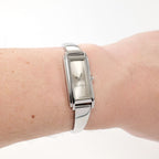 Gucci G-Line 109 Silver Rectangular dial on the wrist