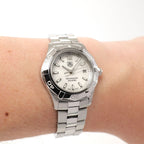 TAG Heuer Aquaracer WAF1414 White dial on the wrist
