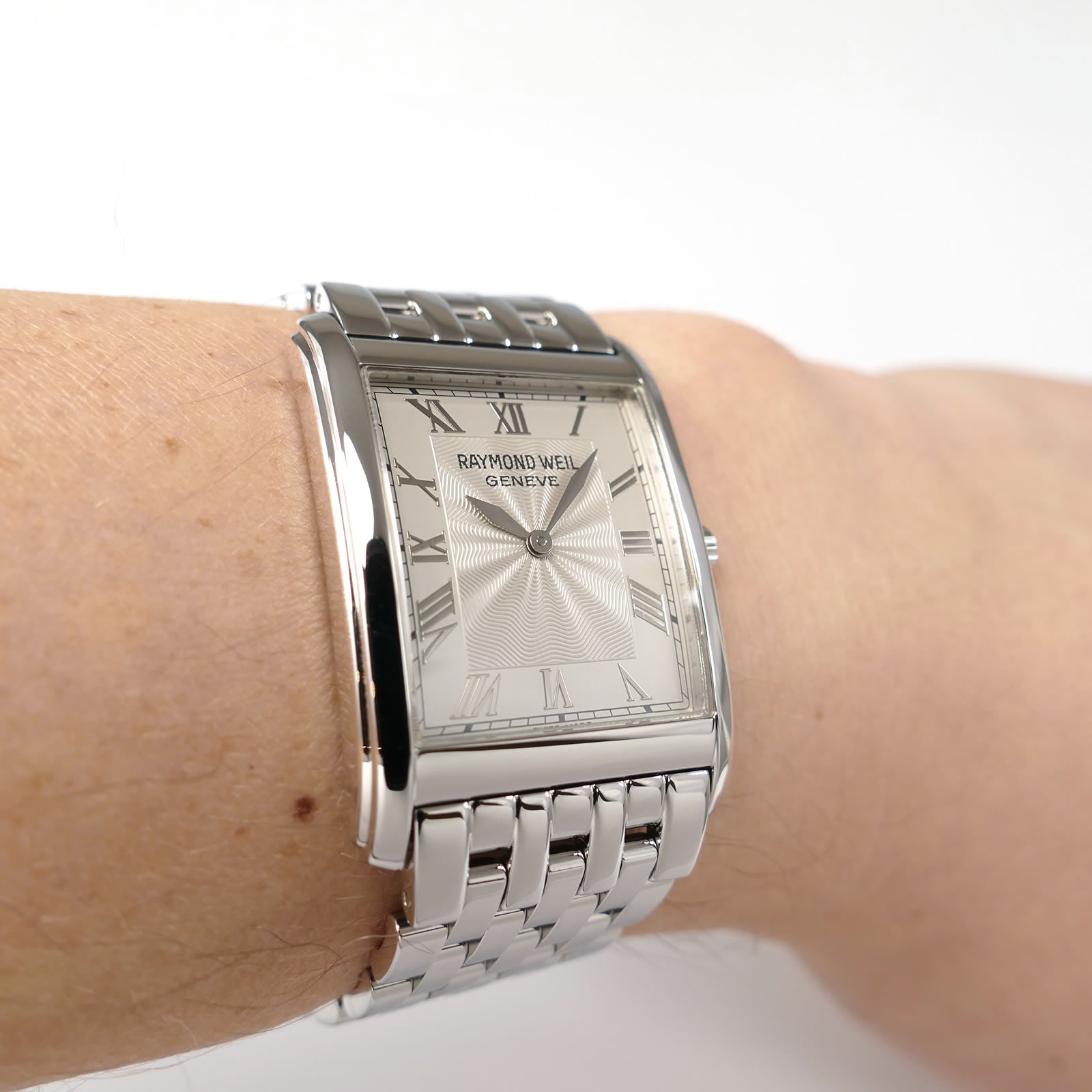 Raymond Weil Don Giovanni 9973/1 Silver Roman Numeral Guilloche