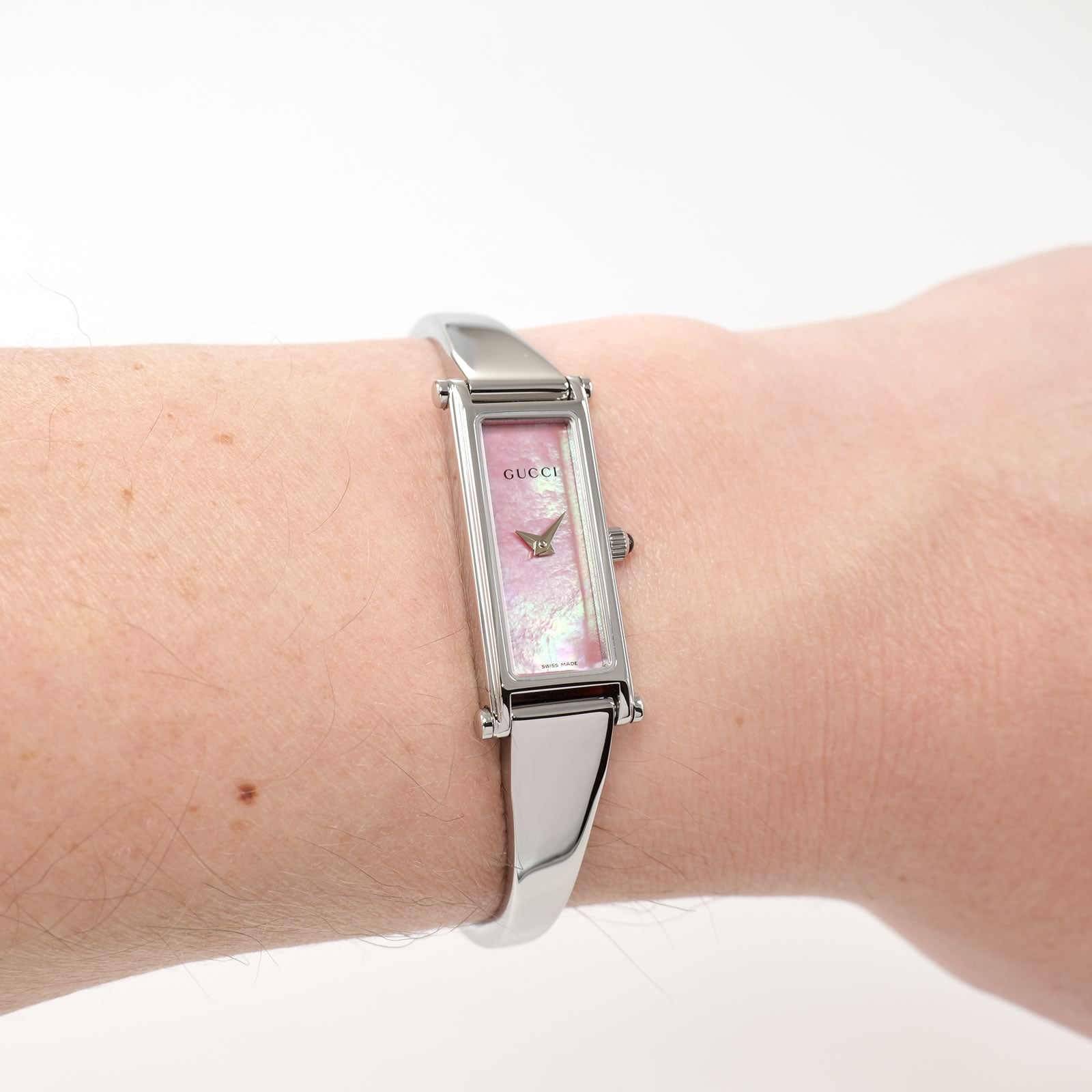 Gucci 1500L Ladies 12mm Pink Mother of Pearl - Small 15cm Bangle