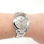 TAG Heuer Link Chronograph CJF1310 White Mother of Pearl on the wrist