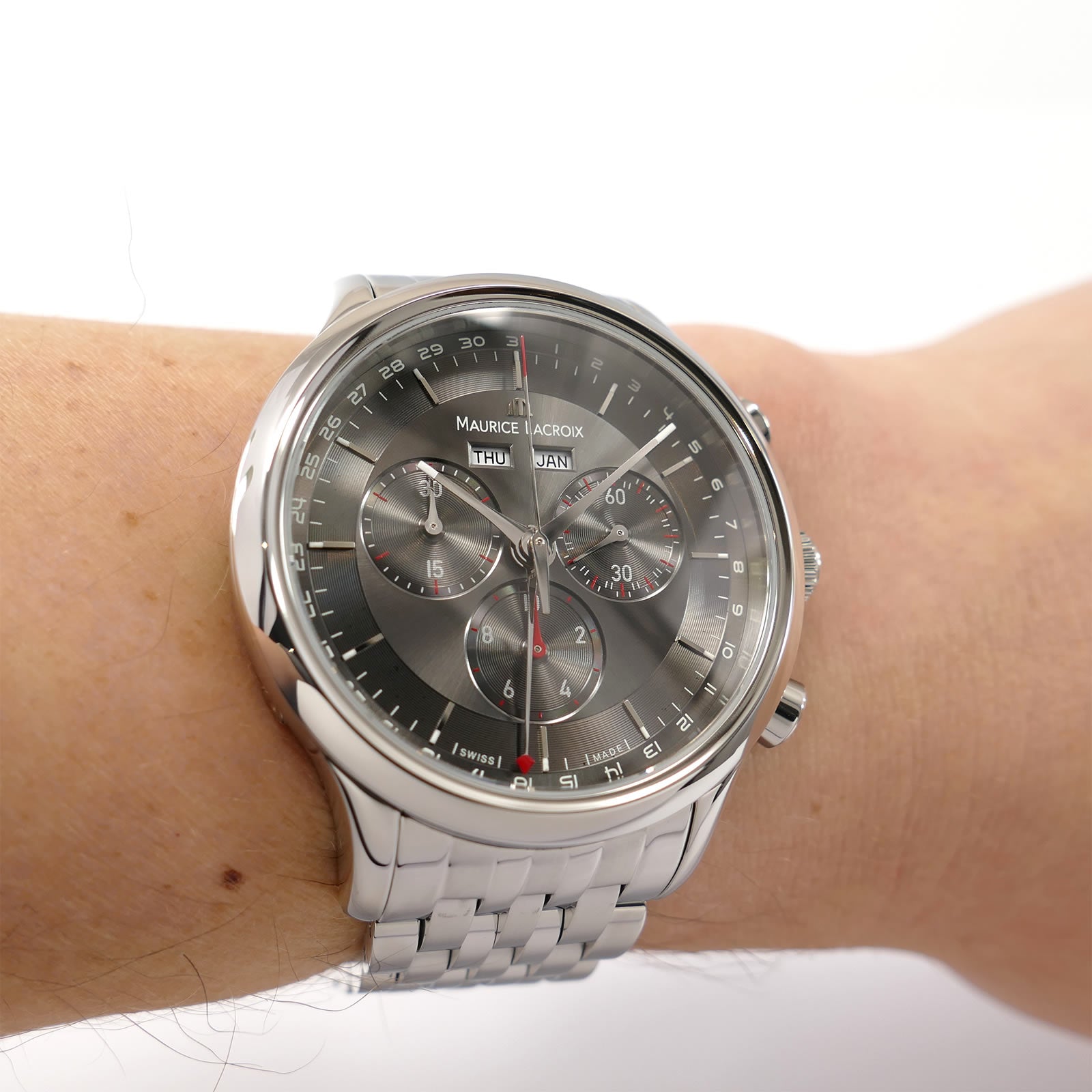 Maurice Lacroix Les Classiques LC1228 Grey Dial Chronograph Triple