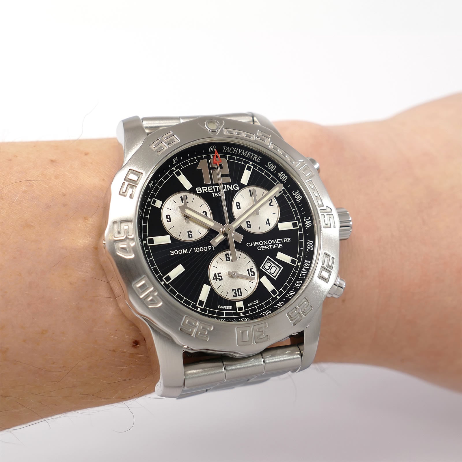 Breitling Colt Chrono II A73387 on the wrist