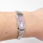 Gucci G-Line 109 Pink dial on the wrist