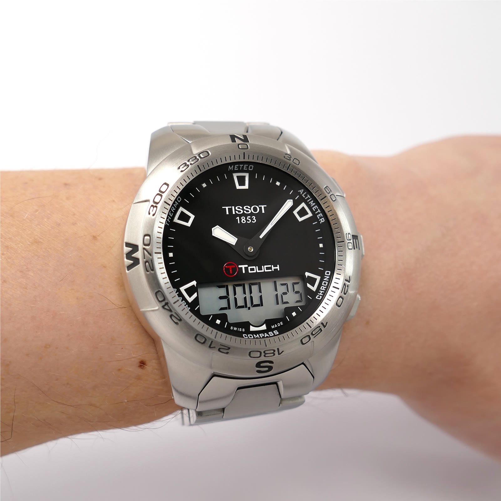 Tissot T-Touch II T047420A Black Dial on the wrist