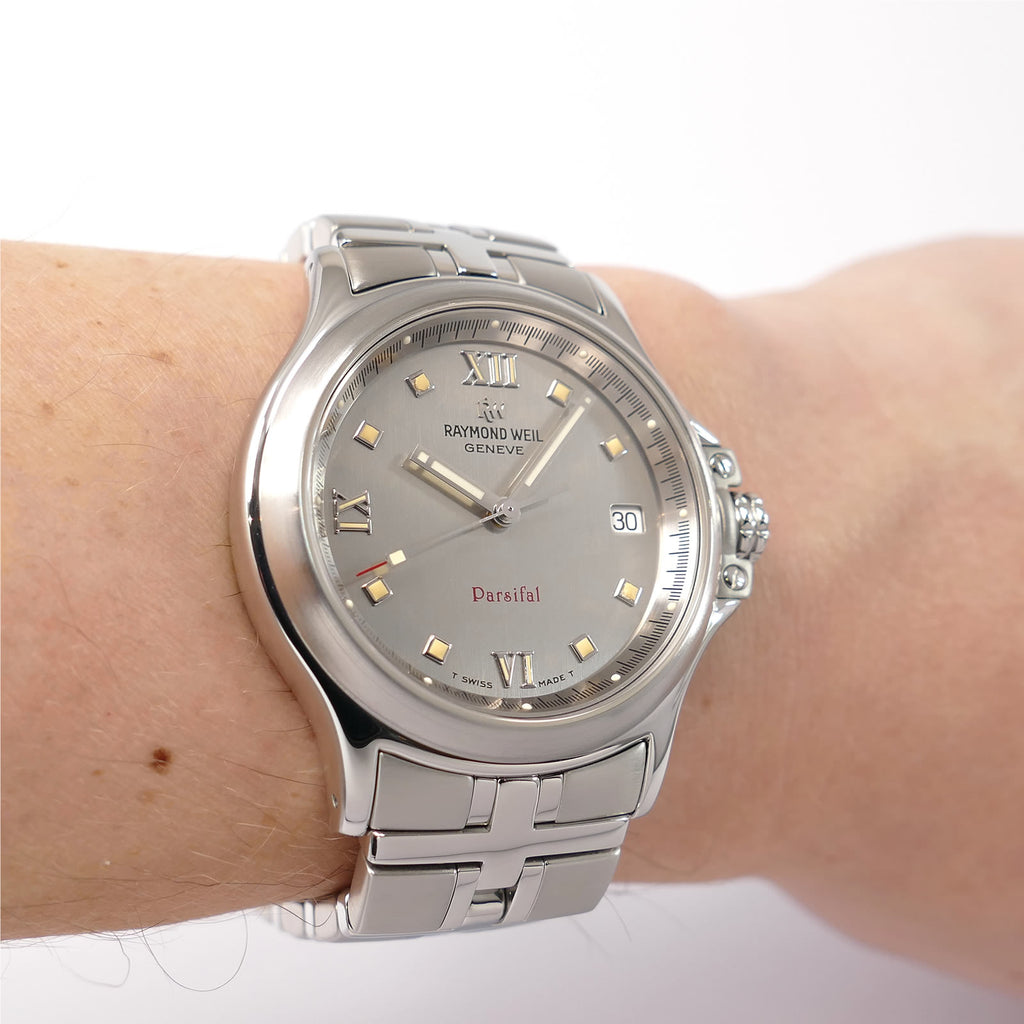 Raymond Weil Parsifal 9091 Silver Dial on the wrist