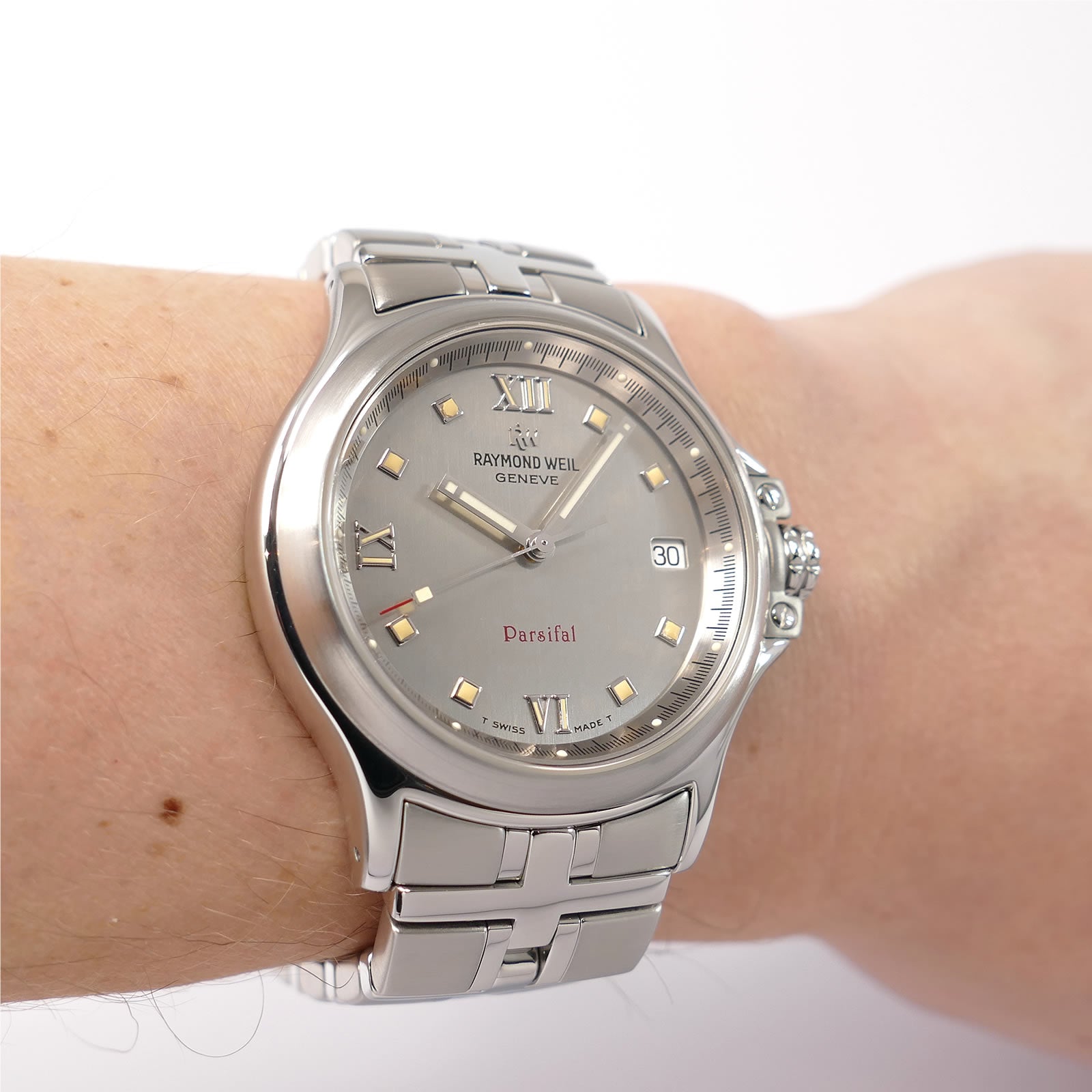 Raymond Weil Parsifal 9091 Silver Dial on the wrist