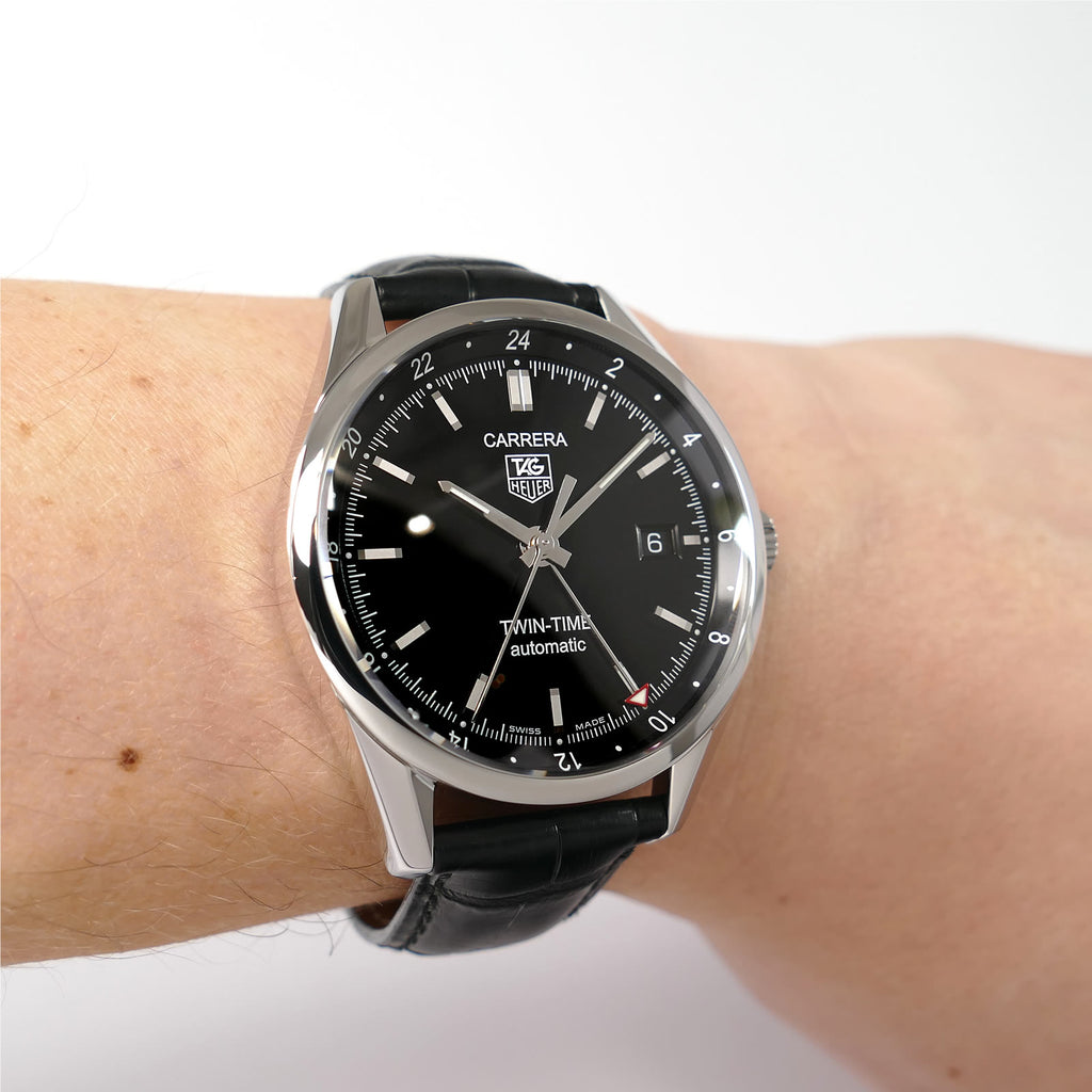 TAG Heuer Carrera WV2115 Twin-Time on the wrist