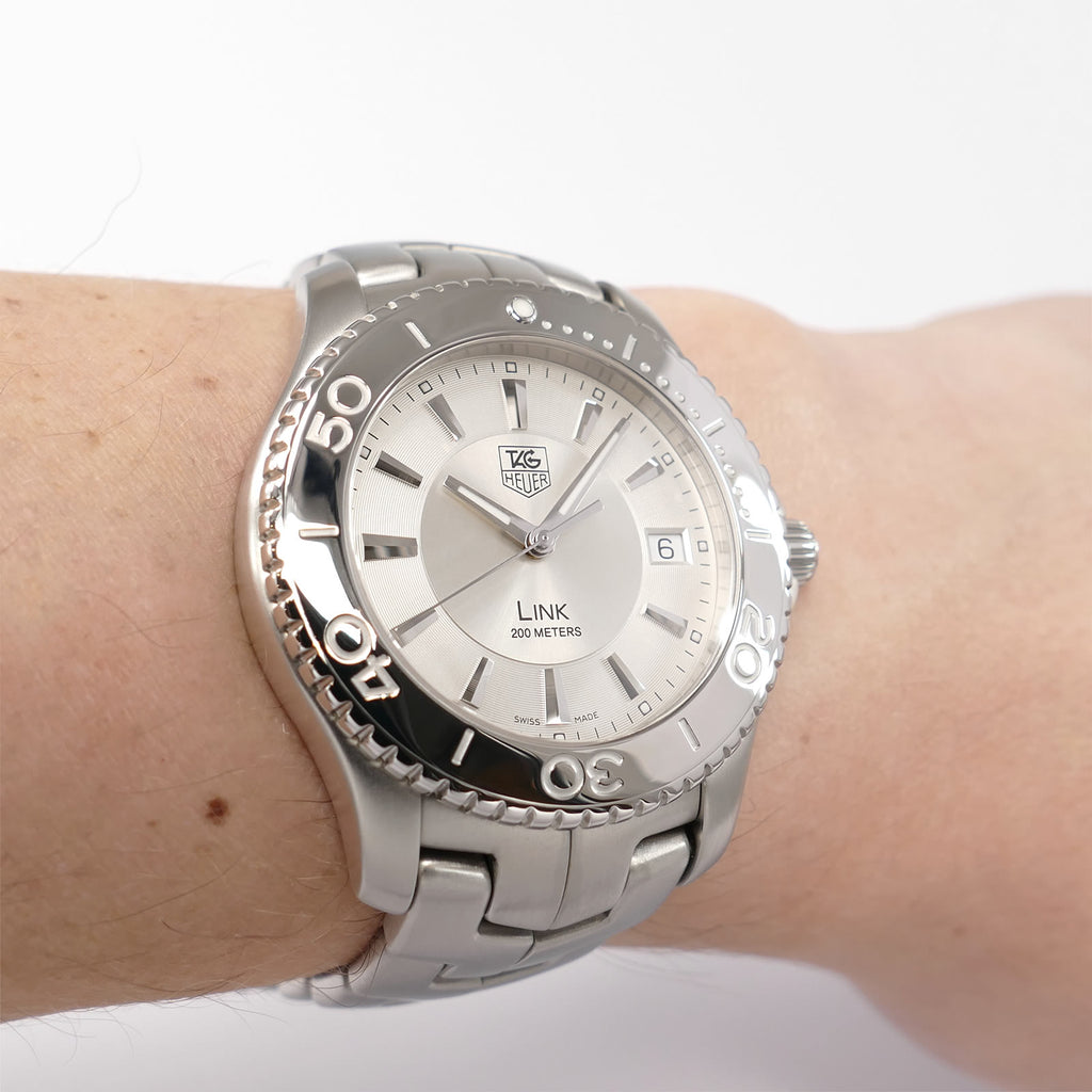 TAG Heuer Link WJ1111-0 Silver Dial on the wrist