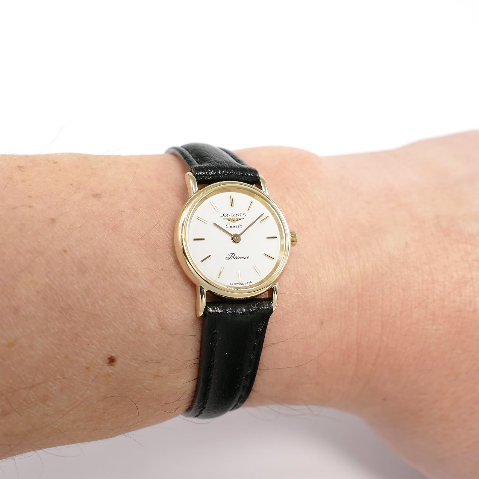 Longines Présence 9k Solid Gold on the wrist