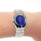 TAG Heuer Alter Ego WP1313-0 Ladies Blue dial watch on the wrist