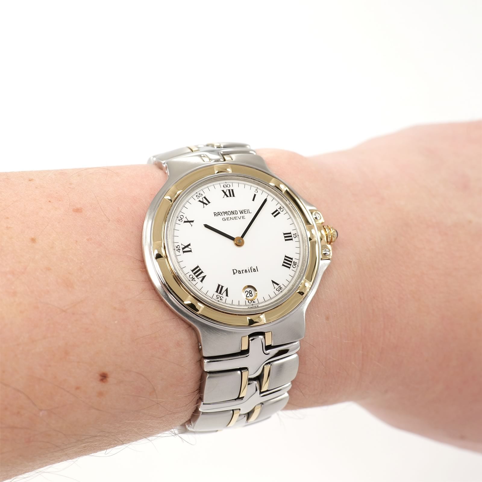 Raymond Weil Parsifal 9190 White Two Tone on the wrist