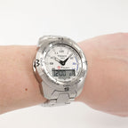 Tissot T-Touch Expert T013420A Men's Silver Dial watch on the wrist
