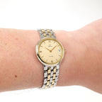 Omega De Ville 7280.63.00 Cream Dial Ladies Two Tone watch on the wrist