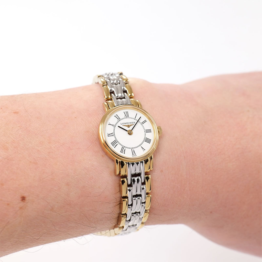 Longines Présence L4.219.2 White Dial Two Tone on the wrist