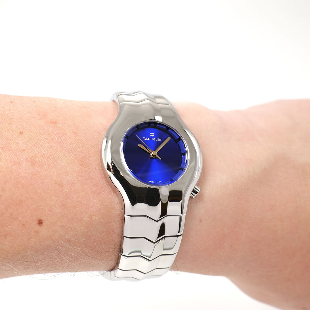 TAG Heuer Alter Ego WP1313 Blue Ladies watch on the wrist