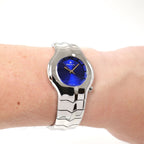 TAG Heuer Alter Ego WP1313 Blue Ladies watch on the wrist