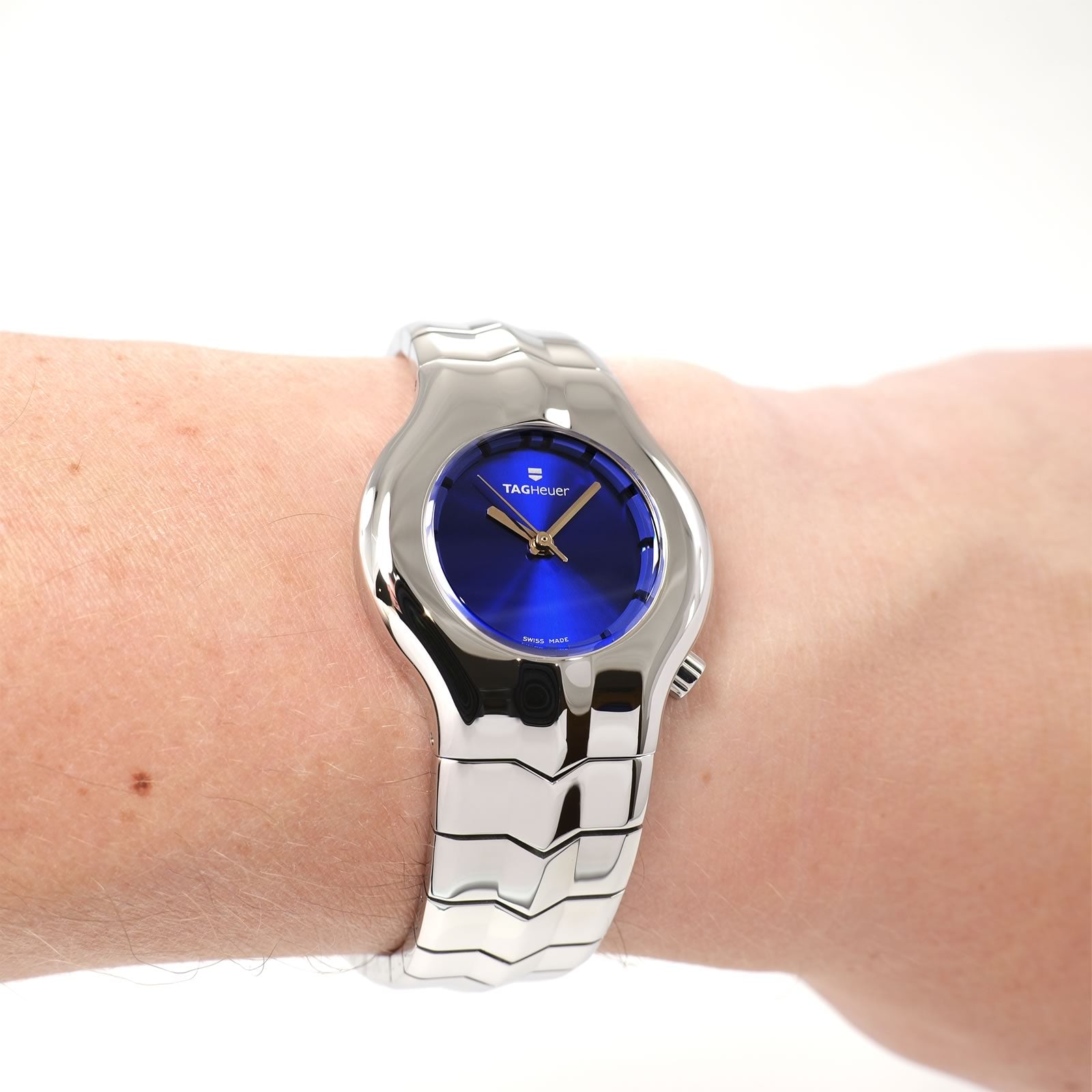 TAG Heuer Alter Ego WP1313 Blue Ladies watch on the wrist