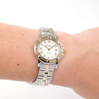 Raymond Weil Parsifal 9430 Ladies White Two Tone watch on the wrist