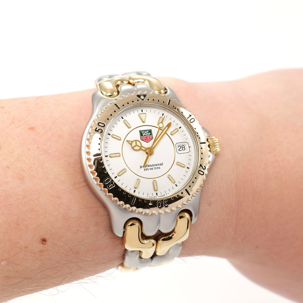 TAG Heuer SEL WG1222-K0 White Dial Two Tone on the wrist