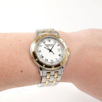 Raymond Weil Tango 5560 Men's White Dial 18k Gold Plated watch on the wrist