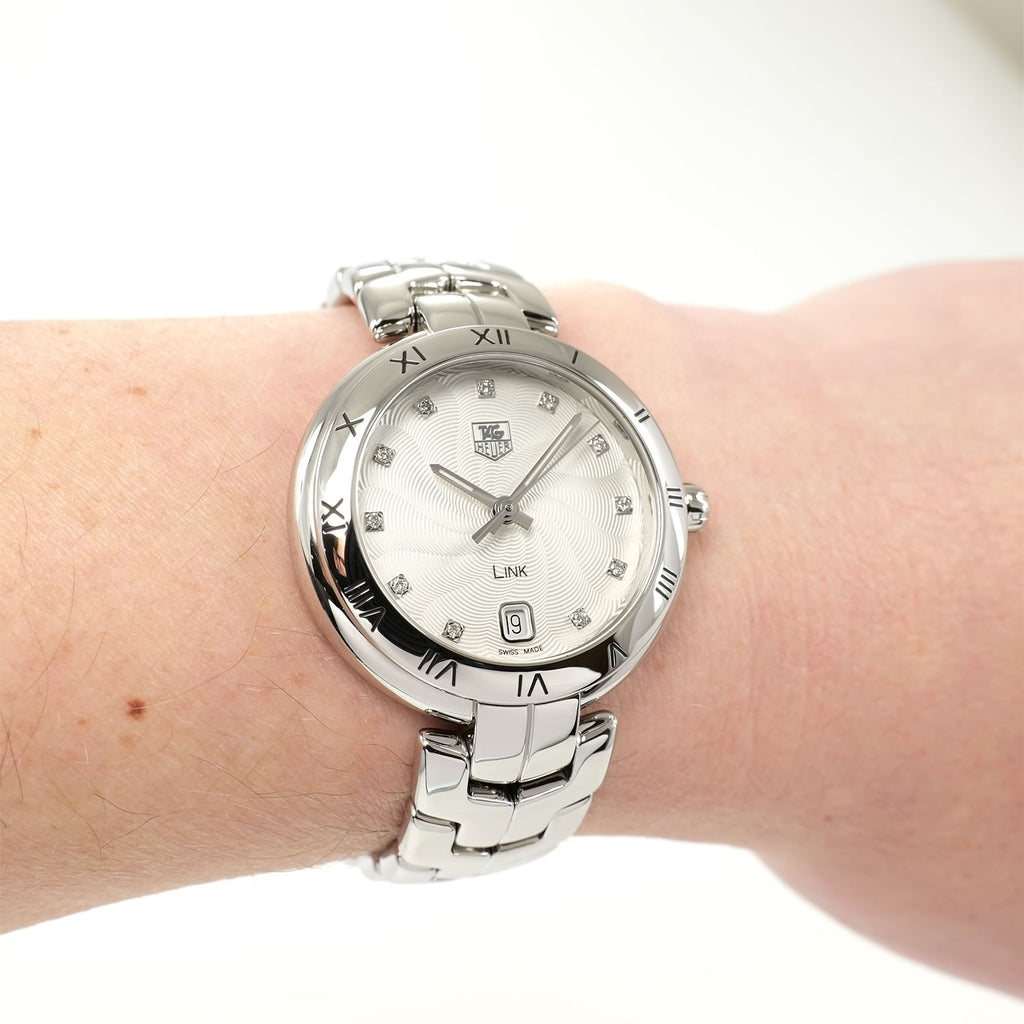TAG Heuer Link WAT1311 Silver Dial on the wrist