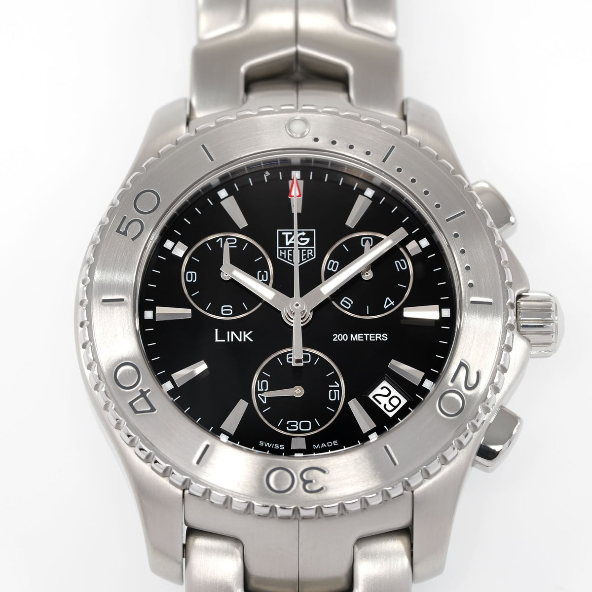 TAG Heuer Link CJ1110 Black Dial close up