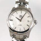 TAG Heuer Link WJF1410 White Mother of Pearl dial close up