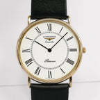 Longines Présence White Roman Numeral Dial close up