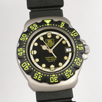 TAG Heuer 376.513 Black F1 dial close up