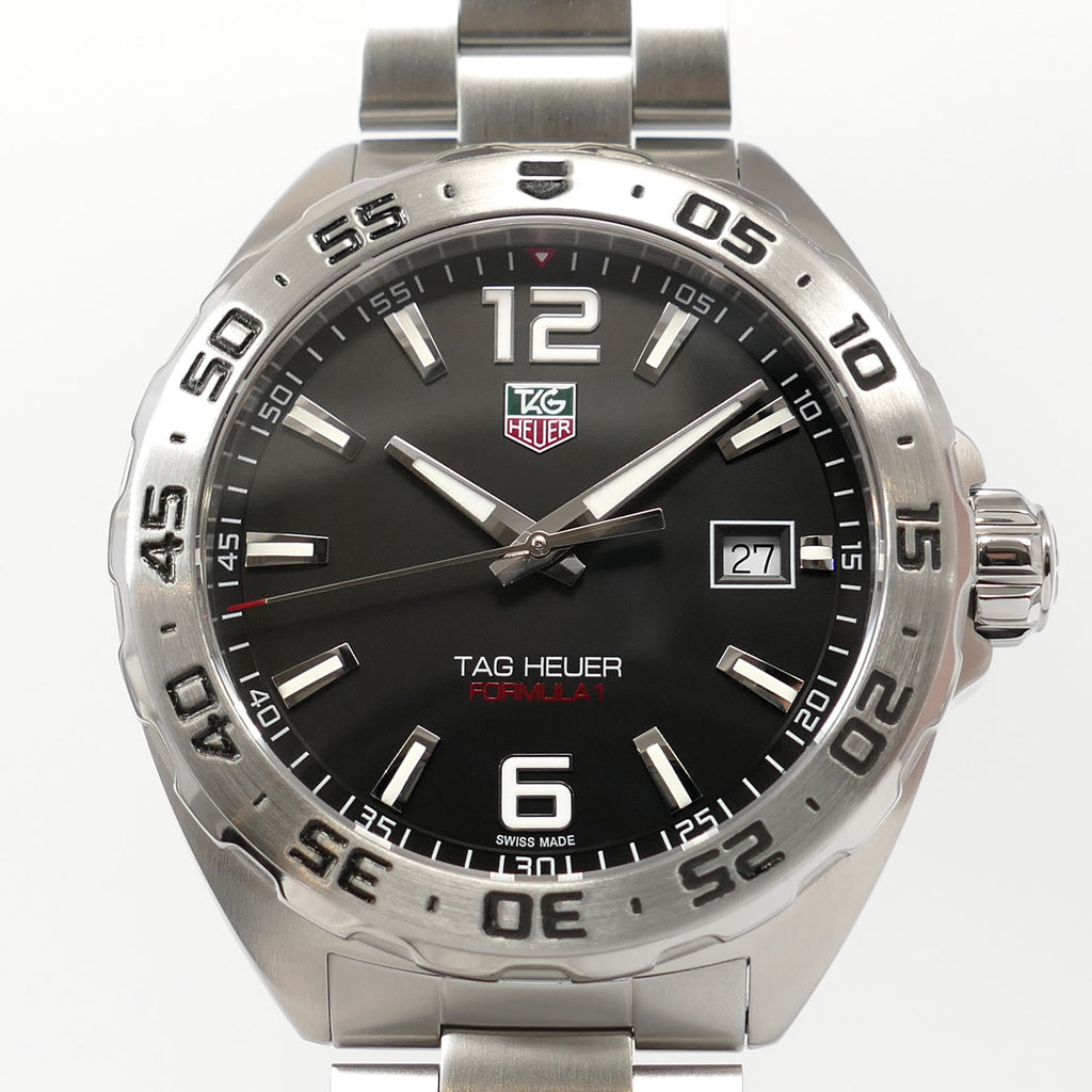 TAG Heuer Formula 1 WAZ1112 Black Dial close up